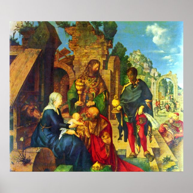 Verehrung der Magi - Albrecht Durer - c1504 Poster (Vorne)