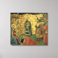 Verehrung der Magi, Details aus einer Predella-Sch