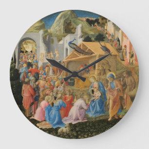 Verehrung der Magi durch Fra Angelico und Filippo Große Wanduhr