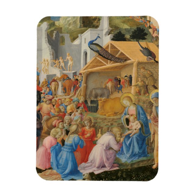 Verehrung der Magi durch Fra Angelico und Filippo Magnet (Vertikal)