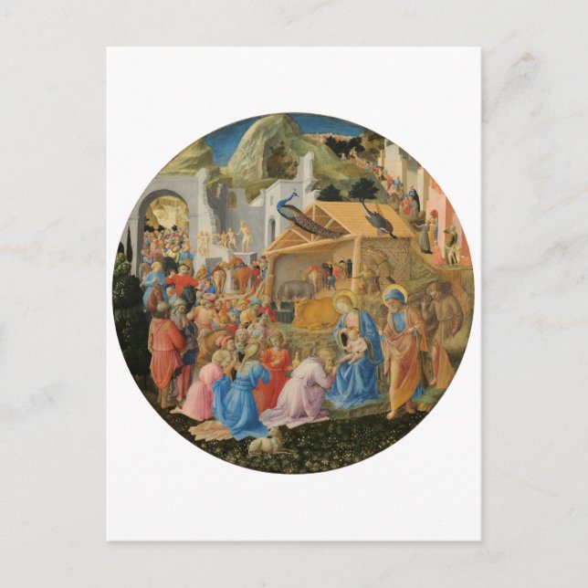 Verehrung der Magi durch Fra Angelico und Filippo Postkarte (Vorderseite)