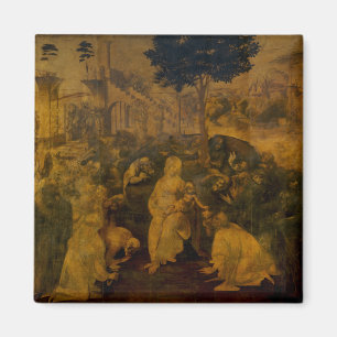 Verehrung der Magi durch Leonardo da Vinci Magnet