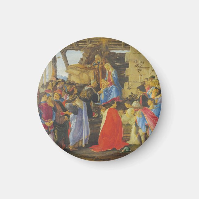 Verehrung der Magi durch Sandro Botticelli 1475 Magnet (Vorne)