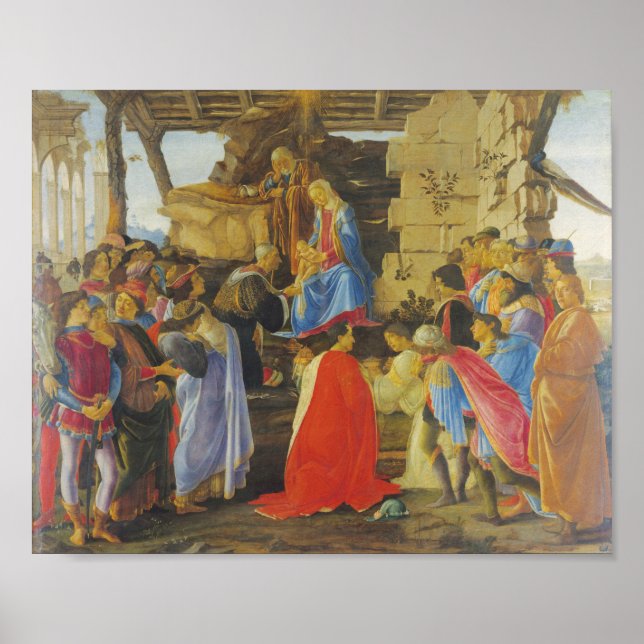Verehrung der Magi durch Sandro Botticelli 1475 Poster (Vorne)
