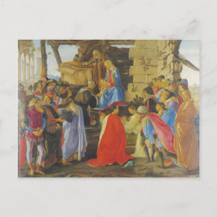 Verehrung der Magi durch Sandro Botticelli 1475 Postkarte