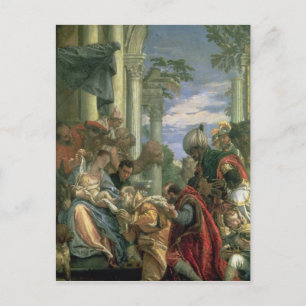 Verehrung der Magi in den 70er Jahren Postkarte