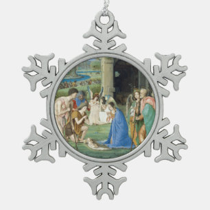 Verehrung der Schäfer, circa 1500 Schneeflocken Zinn-Ornament