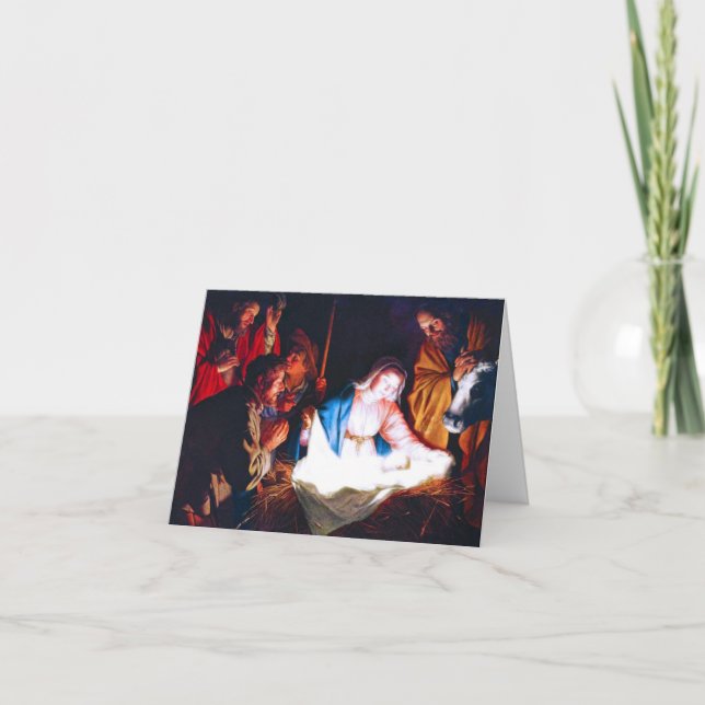 Verehrung der Schäfer Feiertagskarte (Vorderseite)