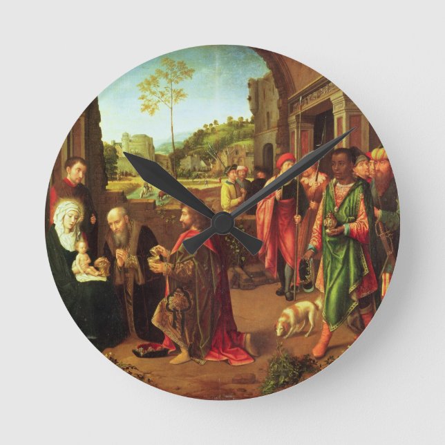 Verehrung der Weisen Runde Wanduhr (Vorderseite)