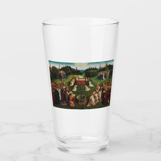 Verehrung des Lamms durch Jan van Eyck Glas (Vorderseite)