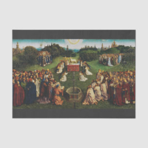 Verehrung des Lamms durch Jan van Eyck Seidenpapier