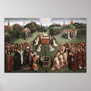 Verehrung des Lamms Jan van Eyck 1429 Poster