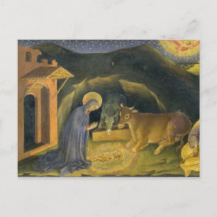 Verehrung des Magi Altarpiece; links Handpredel Postkarte