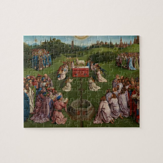 Verehrung des Mystischen Lamms, Das Gent-Altarpiec Puzzle (Horizontal)