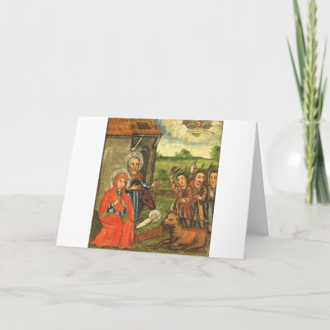 Verehrung des ukrainischen Hirtenbildes Feiertagskarte (Vorderseite)