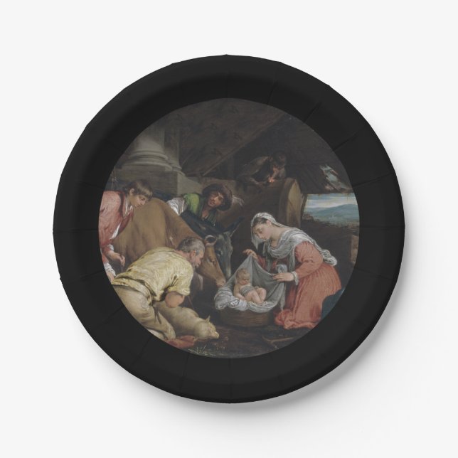 Verehrung von Hirten Pappteller (Vorderseite)