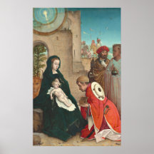 Verehrung von Magi, Juan de Flandes Kunstposter