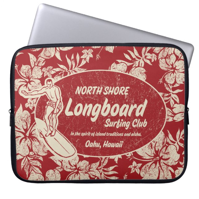 Verein, der hawaiischen NeoprenWetsuit surft Laptopschutzhülle (Vorderseite)