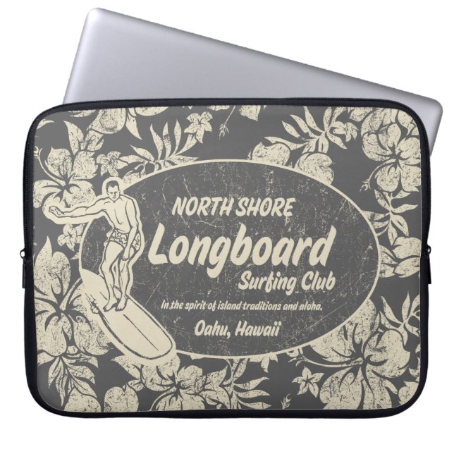Verein, der hawaiischen NeoprenWetsuit surft Laptopschutzhülle (Vorderseite)