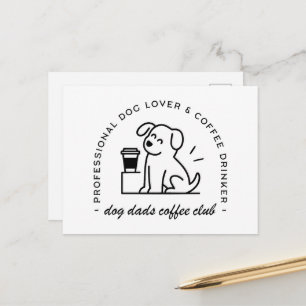 Verein der Hundebesitzer und Kaffee liebenden Väte Postkarte