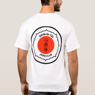 Verein-der Männer des Judo-Shin-Gi-Tai Weiß das T-Shirt