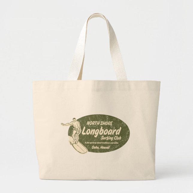 Verein-surfende Strand-Tasche Jumbo Stoffbeutel (Vorne)