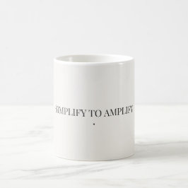 Vereinfachen um zu verstärken Minimalistische Tass Kaffeetasse