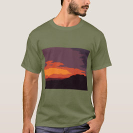 Vereinfachter Sonnenuntergang T-Shirt