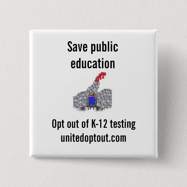 Vereinigt heraus entscheiden quadratischer Knopf Button (Vorderseite)