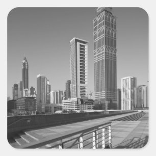 Vereinigte Arabische Emirate, Dubai, Dubai City. Quadratischer Aufkleber