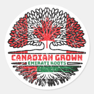 Vereinigte Arabische Emirate Emirati Canadian Cana Runder Aufkleber