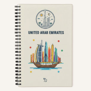 Vereinigte Arabische Emirate Erbe & Burj Khalifa F Notizbuch