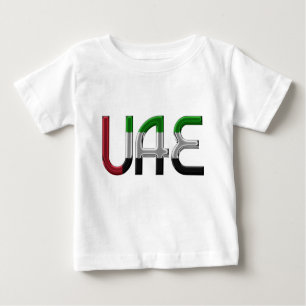 Vereinigte Arabische Emirate Flaggenfarben Typogra Baby T-shirt