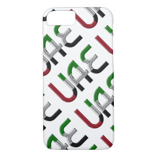 Vereinigte Arabische Emirate Flaggenfarben Typogra Case-Mate iPhone Hülle