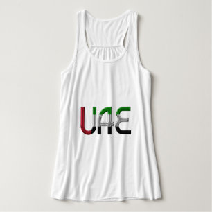 Vereinigte Arabische Emirate Flaggenfarben Typogra Tank Top