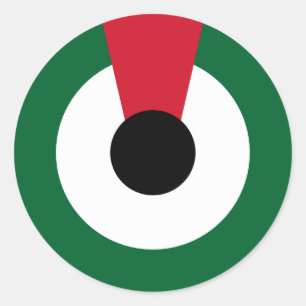 Vereinigte Arabische Emirate - Flaggenring der VAE Runder Aufkleber