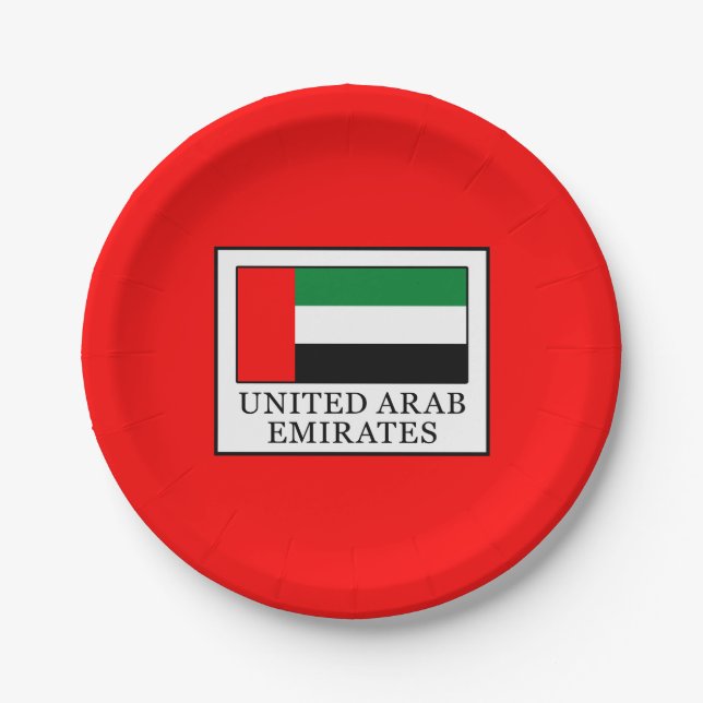 Vereinigte Arabische Emirate Pappteller (Vorderseite)