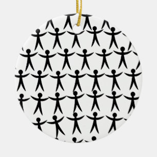 Vereinigte Leute Keramik Ornament