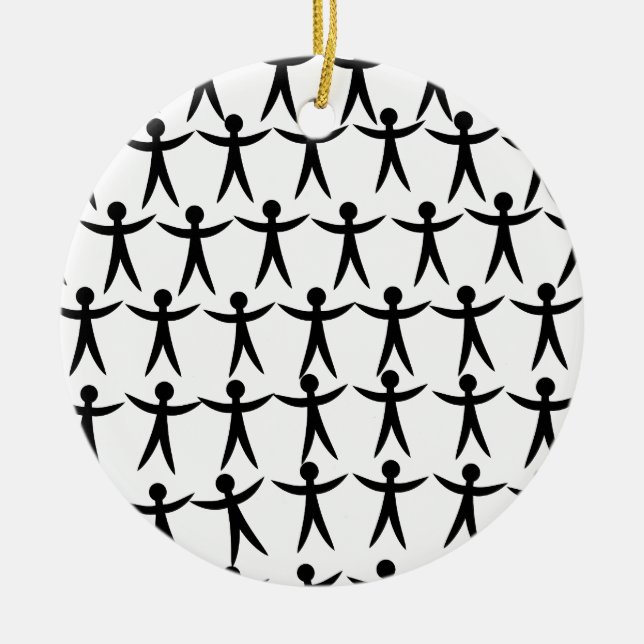 Vereinigte Leute Keramik Ornament (Vorne)