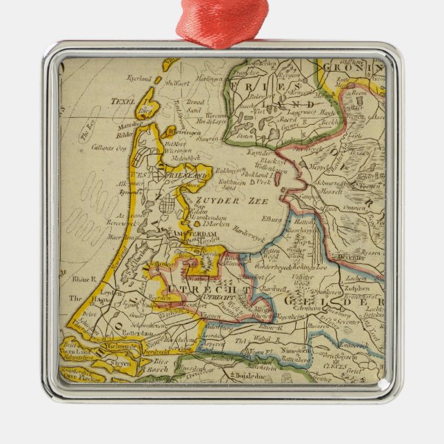 Vereinigte Provinzen 3 Silbernes Ornament (Vorne)