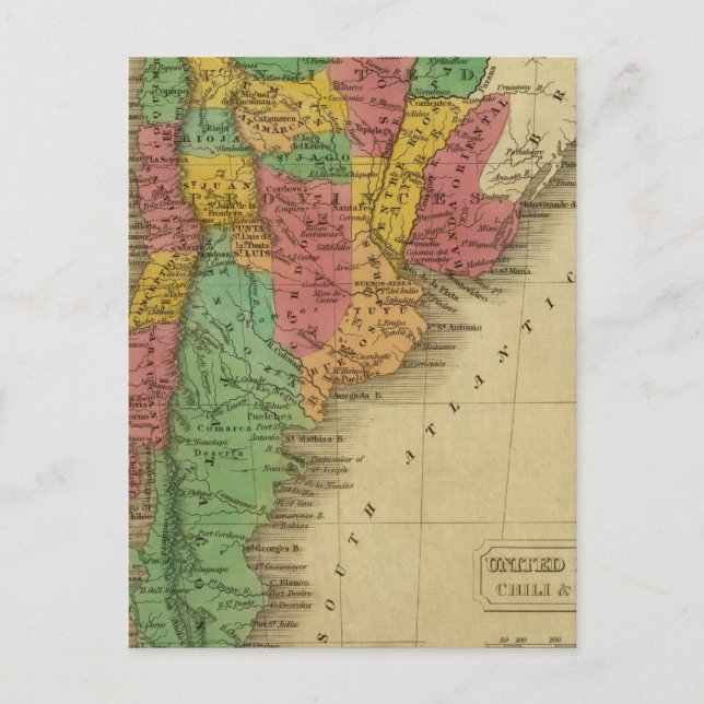 Vereinigte Provinzen, Chili, Patagonien Postkarte (Vorderseite)