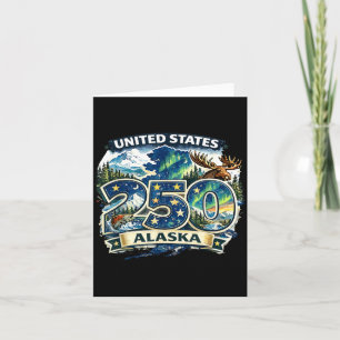 Vereinigte Staaten 250 Alaska-Shirt Patriotisch 4. Karte