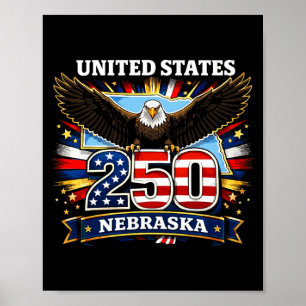 Vereinigte Staaten 250 Jahre Patriotischer Adler N Poster