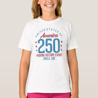 Vereinigte Staaten 250. Jahrestag Geschichte schre T-Shirt