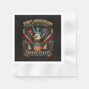 Vereinigte Staaten 250. Jahrestag Patriotischer Ad Serviette