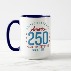 Vereinigte Staaten 250. Jubiläum Geschichte schrei Tasse