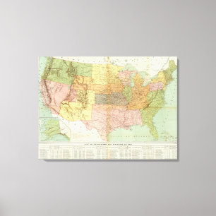 Vereinigte Staaten 28 Leinwanddruck