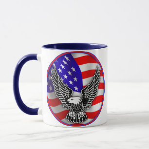 Vereinigte Staaten Amerikanische Flagge Adler Tass Tasse