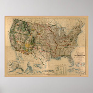 Vereinigte Staaten einschließlich Gebiete (1923) Poster