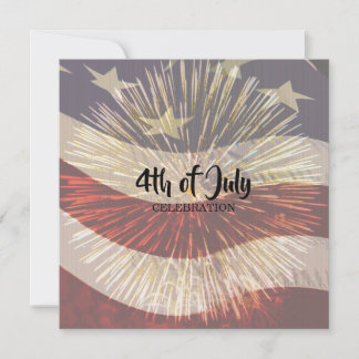 Vereinigte Staaten Flagge Fourth of July Einladung